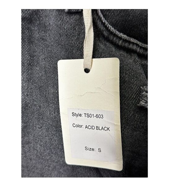 NWT LTJ Letter to Juliet acid black size small denim shorts - Picture 4 of 9